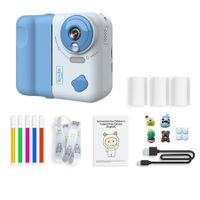 Blue 1080P 10X Zoom Children Digital Photo Camera High-Definition Photography Printable Photo Camera Toy Not Include Memory Card