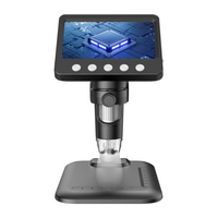 Digital LED Microscope 4.3-inch IPS HD Color Large Screen,50x-1000x 2 Million High-Definition Pixel, 178 Degree Wide Angle Compatible with Windows,Mac OS