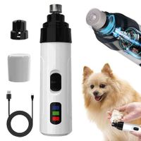 Dog Nail Grinder Rechargeable USB Charging Electric Pet Nail Grinder Trimmers for Large Medium Small Dogs