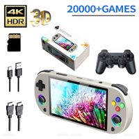 Retro Handheld Game Console HD 1920*1080 5.0 Inch IPS Display Support LINUX for PSP Portable Pocket Video Player Color Grey