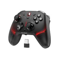 Wireless Controller for Switch PC Steam Android iOS,PC Controller with Sticks,Hall Effect Triggers,RGB Lightning,6-Axis Gyro,Turbo (Black)