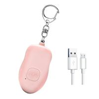 Rechargeable Safe Sound Personal Alarm,140dB Self Defense Keychain with LED Light, Women Personal Alarm SOS Safety Alert Device Key Chain to Carry (Pink)