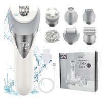 Epilator for Women, 6 in 1 Epilator Hair Removal for Women, Shaver, Bikini, Face Razor, Facial Brush, Face Massage and Body Exfoliator