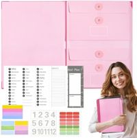 The Folder Document Organizer Book Organizer For Office Important Papers,Emergency Binder,Passports,Photos,and Letters Color Pink