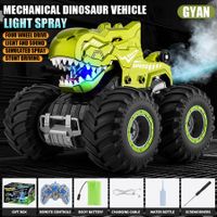 RC Monster Trucks Remote Control Cars Kids Mechanical Dino Toy Stunt Car With Upgraded Wheels Lights Spray,Best Birthday Gift Color Yellow