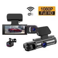 HD Dual Lens Car Recorder Dual Recording WiFi Infrared Night Vision for Driving Safety Not Include Memory Card