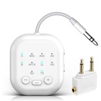 Bluetooth 5.4 Wireless Audio Transmitter Receiver for AirPods, Headphones, TVs and Gym Equipment, Dual Link Connect 2 Wireless Headphones