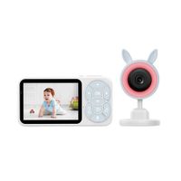 Baby Monitor Wireless 3 5 inch 480p Camera zoom Lullaby Feeding Reminders Temperature Monitoring sound detection Night Vision 2 Way Intercom RGB Full Color