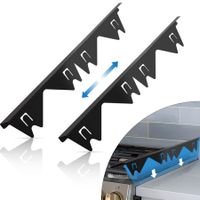 Stainless Steel Stove Counter Gap Cover 2 Pack,Stove Guard,Stove Gap Filler for Kitchen,Range Trim Kit Adjustable Length