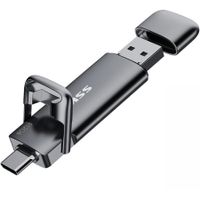 SSK 512GB Dual USB C Flash Drive,2-in-1 Type C+ USB A 3.2 Gen2 Solid State Thumb Drive,Speed Up to 550MB/s Memory Stick Data Storage