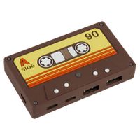 Tape Shape HUB2.0 Cute Retro Desktop Ornament USB HUB Adapter Splitter