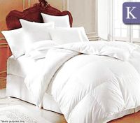 Goose Feather Quilt / Topper King Size - White