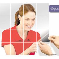 Self Adhesive Mirror Tiles Stickers - Value Pack of 40
