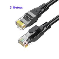 Cat 6 Ethernet Cable, 5 Meters Flat High Speed Internet and Network Cable, RJ45 Connectors,Professional LAN Cable,Shielded for Indoor and Outdoor Use