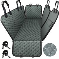 Dog Car Seat Cover for Back Seat,Waterproof Car Seat Protector for Dogs with Side Flaps,Scratchproof Car Seat Cover-Grey