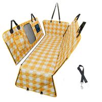 Dog Car Seat Cover for Back Seat, Waterproof and Nonslip Pet Car Seat Cover with Mesh Window for Cars Trucks and SUVs, Orange