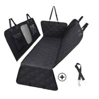 Dog Car Seat Cover for Back Seat, Waterproof and Nonslip Pet Car Seat Cover with Mesh Window for Cars Trucks and SUVs, Black