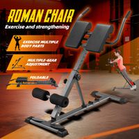 Weight Bench Roman Chair Back Hyperextension Ab Workout Home Gym Equipment Hyper Extension Fitness Exercise Machine Adjustable Core Abdominal Trainer