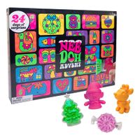 Nee-Doh Advent Calendar, 24 Days of Sensory Surprises, Squishy Toys with Fun Shapes and Textures, Ages 3 and Up, Color May Vary