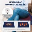 Pet Heated Mat Dog Heating Pad Cat Puppy Electric Heater Blanket Heat Bed Waterproof Cover 65x40cm Blue