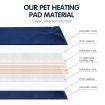 Pet Heated Mat Dog Heating Pad Cat Puppy Electric Heater Blanket Heat Bed Waterproof Cover 65x40cm Blue