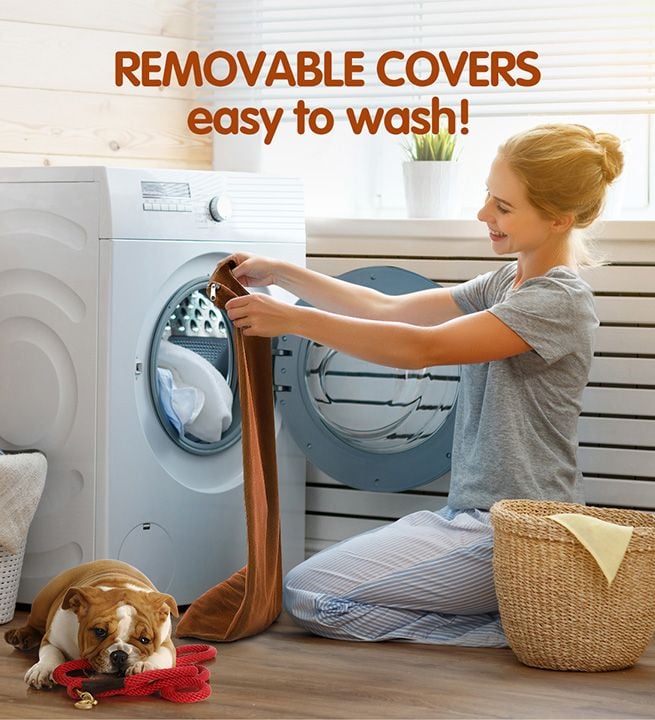 Pet Heating Pad Dog Cat Electric Heated Mat Puppy Heater Blanket Heat Bed Waterproof Cover 65x40cm Brown