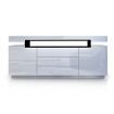 Modern Buffet Sideboard Cabinet High Gloss Storage Cupboard w/2 Doors & 3 Drawers - White