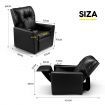 Kidbot Kids Recliner Sofa Armchair Children Lounge Chair PU Soft Couch w/Cup Holder -Black