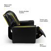 Kidbot Kids Recliner Sofa Armchair Children Lounge Chair PU Soft Couch w/Cup Holder -Black