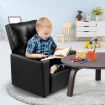 Kidbot Kids Recliner Sofa Armchair Children Lounge Chair PU Soft Couch w/Cup Holder -Black