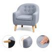 Kidbot Kids Sofa Armchair Children Lounge Chair Linen Fabric Tufted Soft Couch Single
