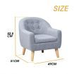 Kidbot Kids Sofa Armchair Children Lounge Chair Linen Fabric Tufted Soft Couch Single