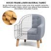 Kidbot Kids Sofa Armchair Children Lounge Chair Linen Fabric Tufted Soft Couch Single