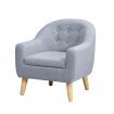 Kidbot Kids Sofa Armchair Children Lounge Chair Linen Fabric Tufted Soft Couch Single