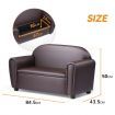 Kidbot Kids Toddler 2 Seater Sofa Children Couch Lounge Chair PVC Leather Armchair Double w/Storage Space