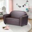 Kidbot Kids Toddler 2 Seater Sofa Children Couch Lounge Chair PVC Leather Armchair Double w/Storage Space