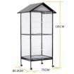 Large Bird Cage Parrot Pet House Canary Budgies Home Aviary Perch Indoor Outdoor Stand Alone Apex Roof & Wheels 185cm