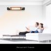 Maxkon 2500W Carbon Fibre Infrared Heater Instant Heat Electric Patio Outdoor Strip Heater