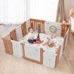 Baby Playpen Enclosure Barrier Fence Room Kids Safety Gates Child Interactive Activity Centre Toddler Play Yard 18 Panels