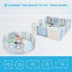 ABST 4 Panel Baby Playpen Extension Interactive Kids Toddler Play Room Safety Gate Kuer