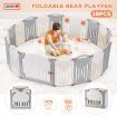 ABST 18 Sided Foldable Panel Baby Playpen Interactive Baby Room Kids Safety Gates Bear