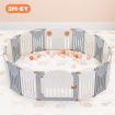 ABST 18 Sided Foldable Panel Baby Playpen Interactive Baby Room Kids Safety Gates Bear
