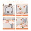 ABST 18 Sided Foldable Panel Baby Playpen Interactive Baby Room Kids Safety Gates Bear