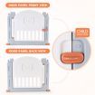 ABST 18 Sided Foldable Panel Baby Playpen Interactive Baby Room Kids Safety Gates Bear