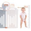 ABST 18 Sided Foldable Panel Baby Playpen Interactive Baby Room Kids Safety Gates Bear