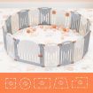 ABST 18 Sided Foldable Panel Baby Playpen Interactive Baby Room Kids Safety Gates Bear
