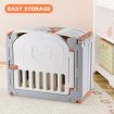 ABST 18 Sided Foldable Panel Baby Playpen Interactive Baby Room Kids Safety Gates Bear