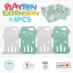 ABST 4 Pcs Baby Playpen Panel Extension Interactive Kids Safety Gates Toddler Play Room Frog