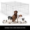 Cat Enclosure Pet Dog Playpen Rabbit Chicken Cage Puppy Fencing Pen Foldable Outdoor Indoor Portable Fabric Cover Metal 2.2M