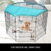 Cat Enclosure Dog Pet Playpen Fence Rabbit Cage Ferret Fencing Puppy Pen Duck Exercise Outdoor Indoor Foldable Portable Green Fabric Cover 8 Panels 63x91cm 36 Inch